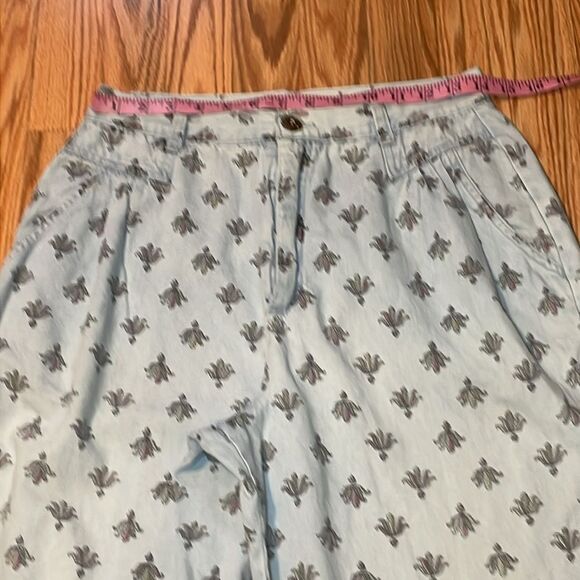 80’s 90’s Cherokee Printed Mom Jeans, High Waisted Vintage Baggies, Pleated, 14 - Picture 2 of 7